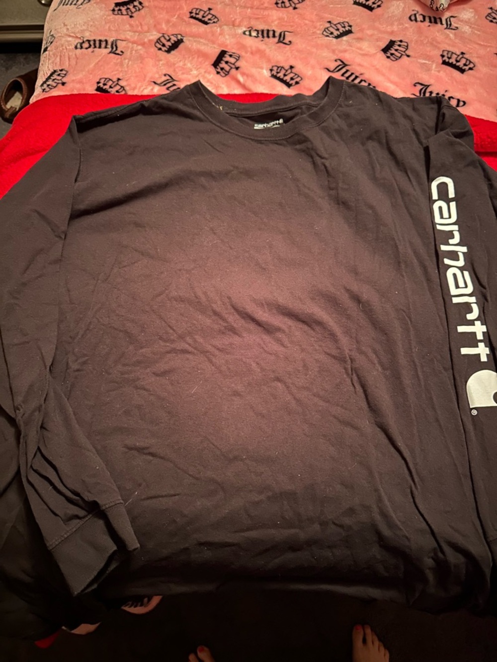 Carhartt Black Long-Sleeve Logo Shirt